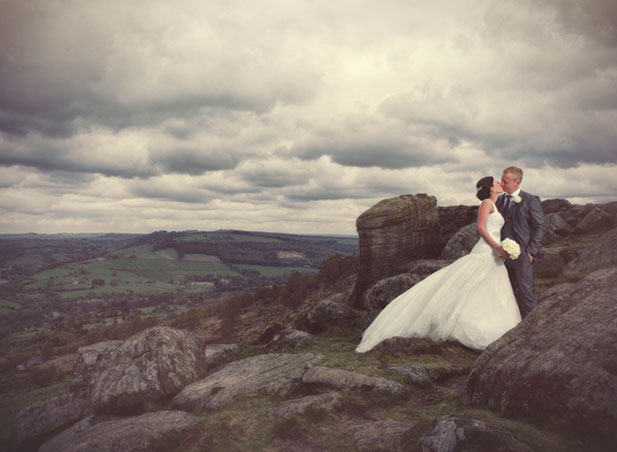 Sheffield wedding photography outdoors bride and groom