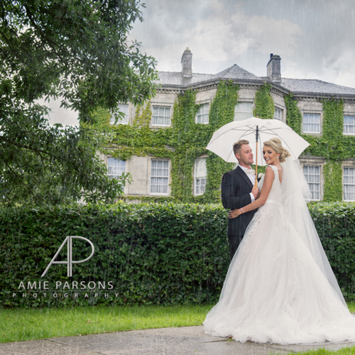 Aston Hall Wedding Photography in the rain