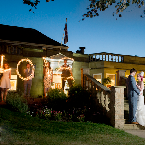 Wentbridge House Hotel Wedding Photography evening fireworks