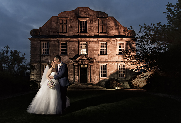 Yorkshire wedding photographer evening photos bride and groom portrait