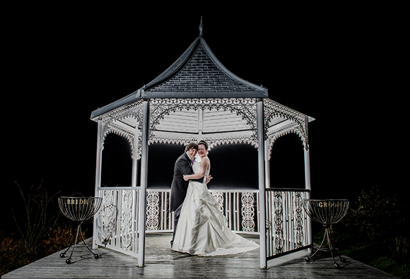 Yorkshire wedding photography evening photos gazebos