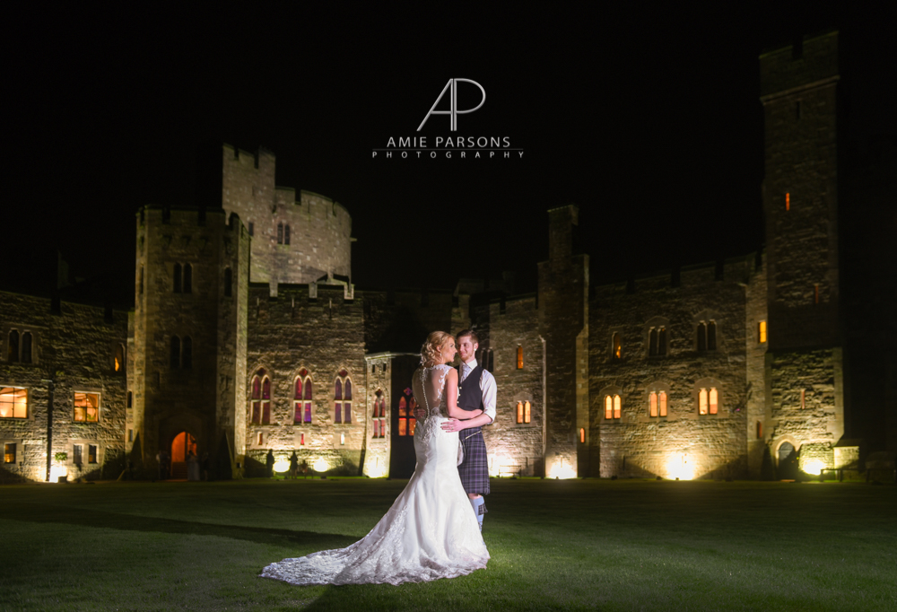 peckforton castle night wedding photography